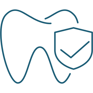 dental care or tooth protection icon