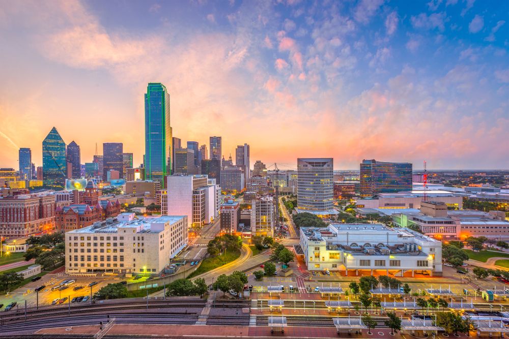 Dallas Texas aerial view