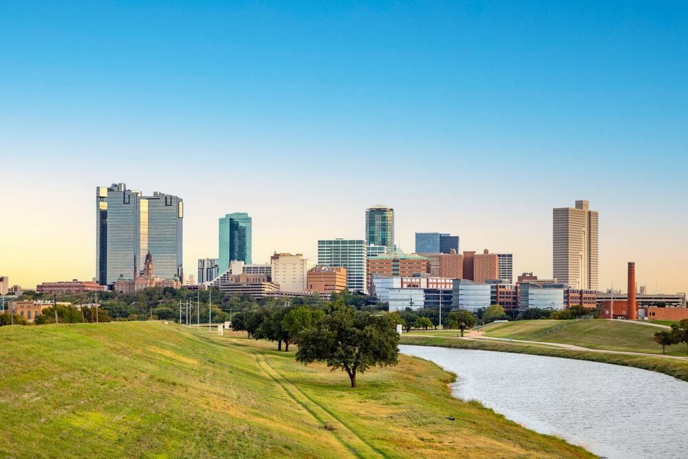 Fort Worth Texas aerial view