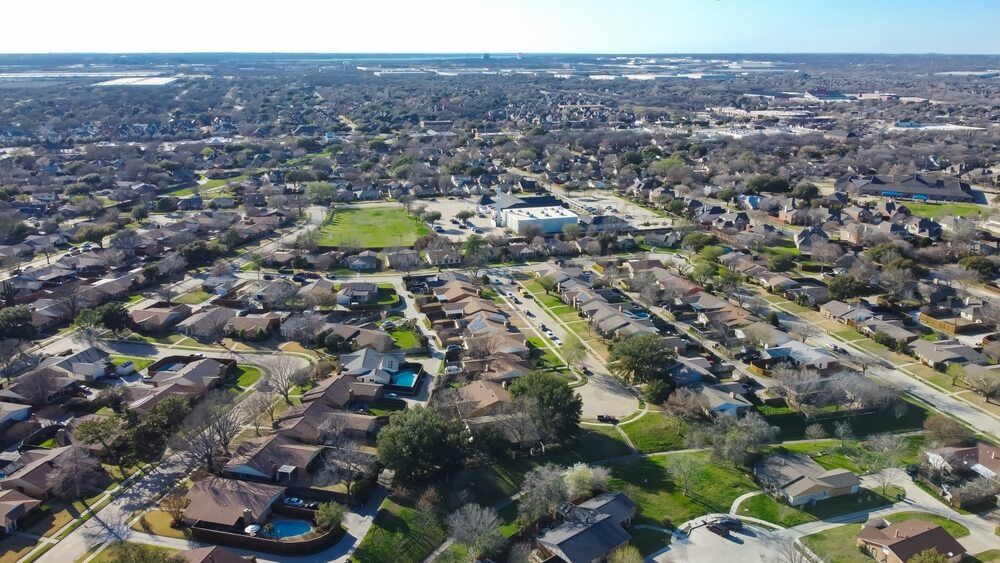 Mansfield Texas aerial view