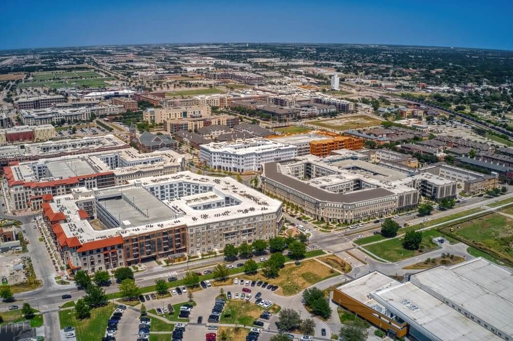 Frisco Texas aerial view