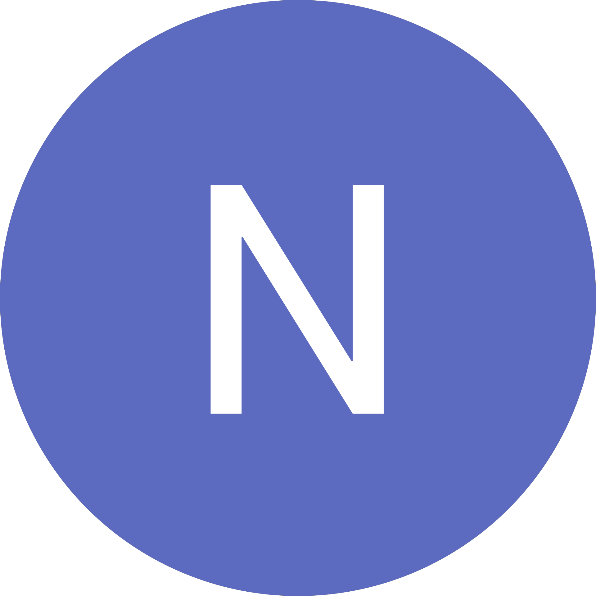Purple Letter N