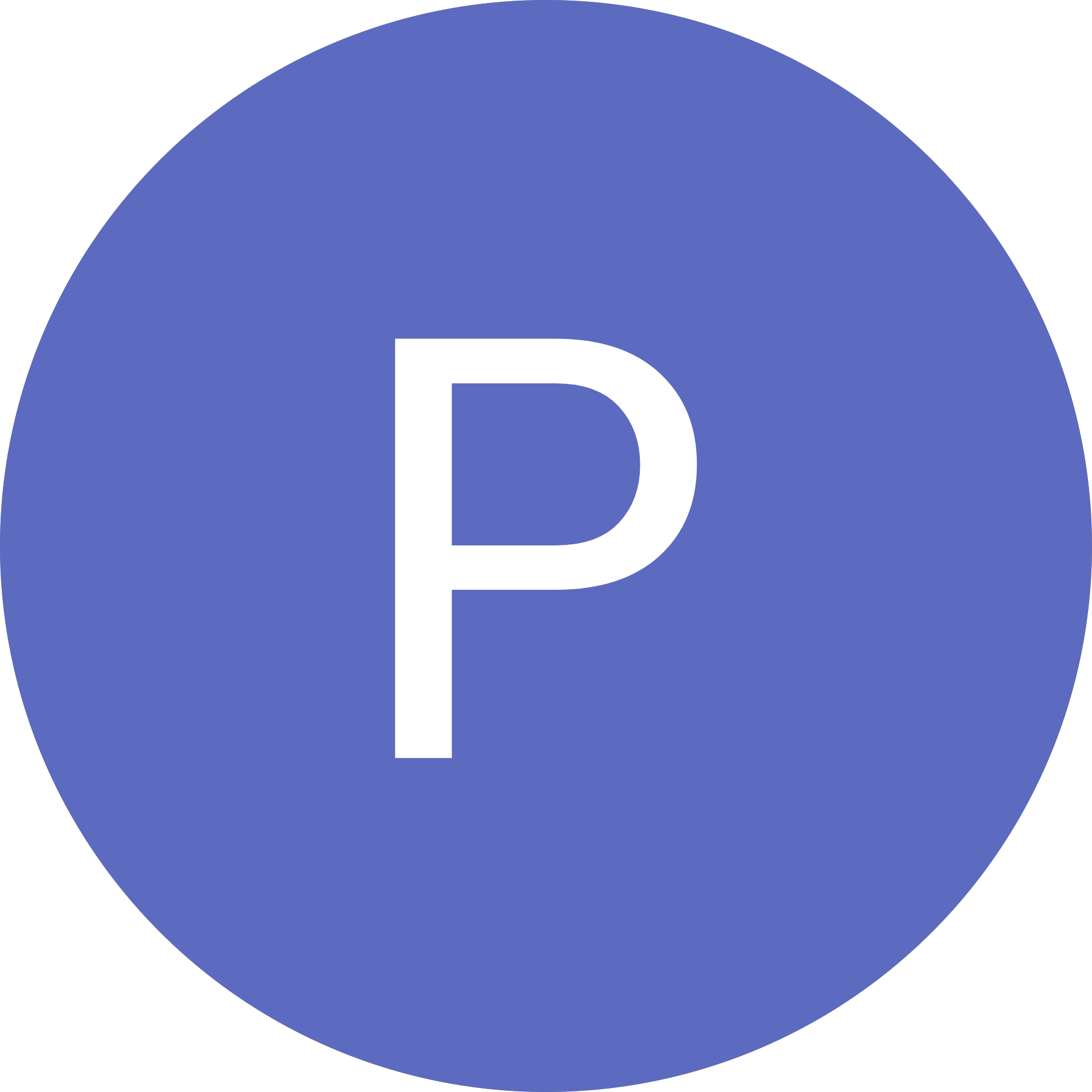 Purple Letter P
