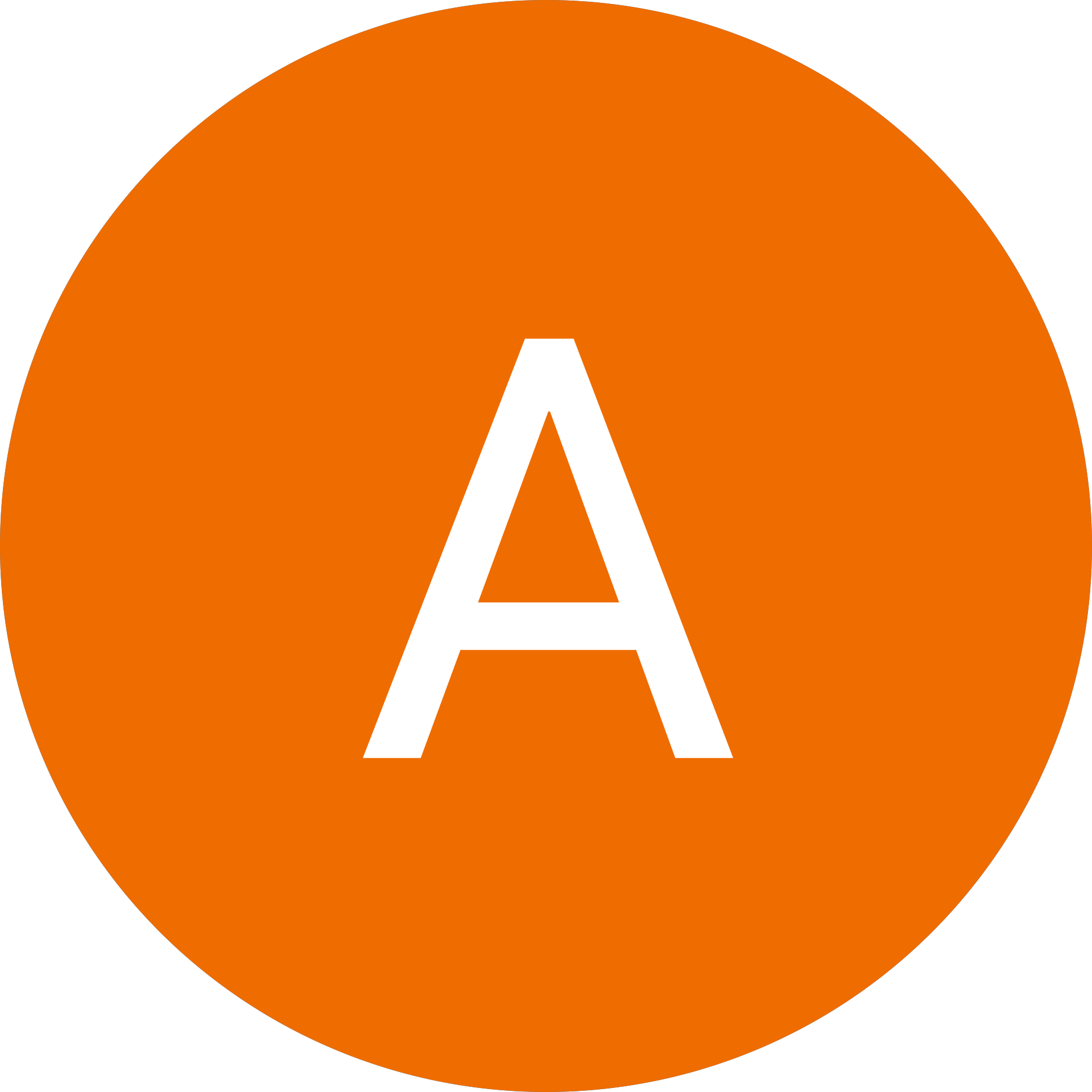 Orange letter A