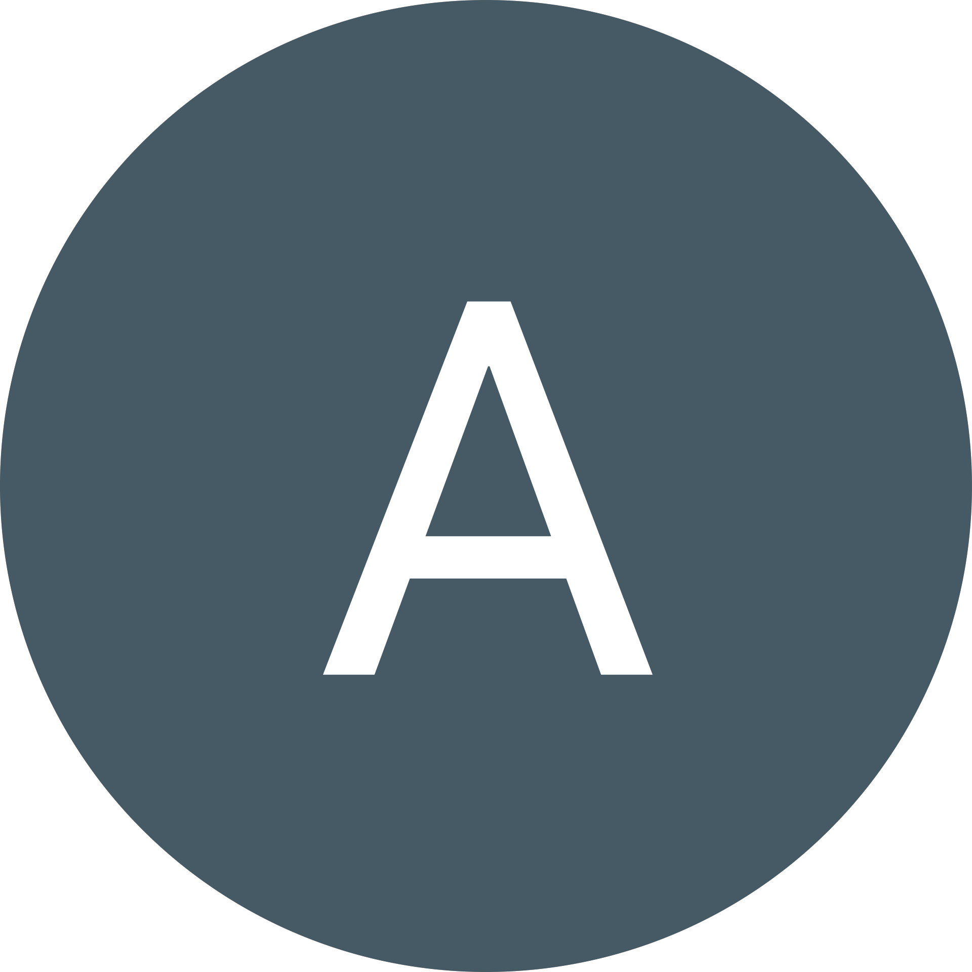blue letter A