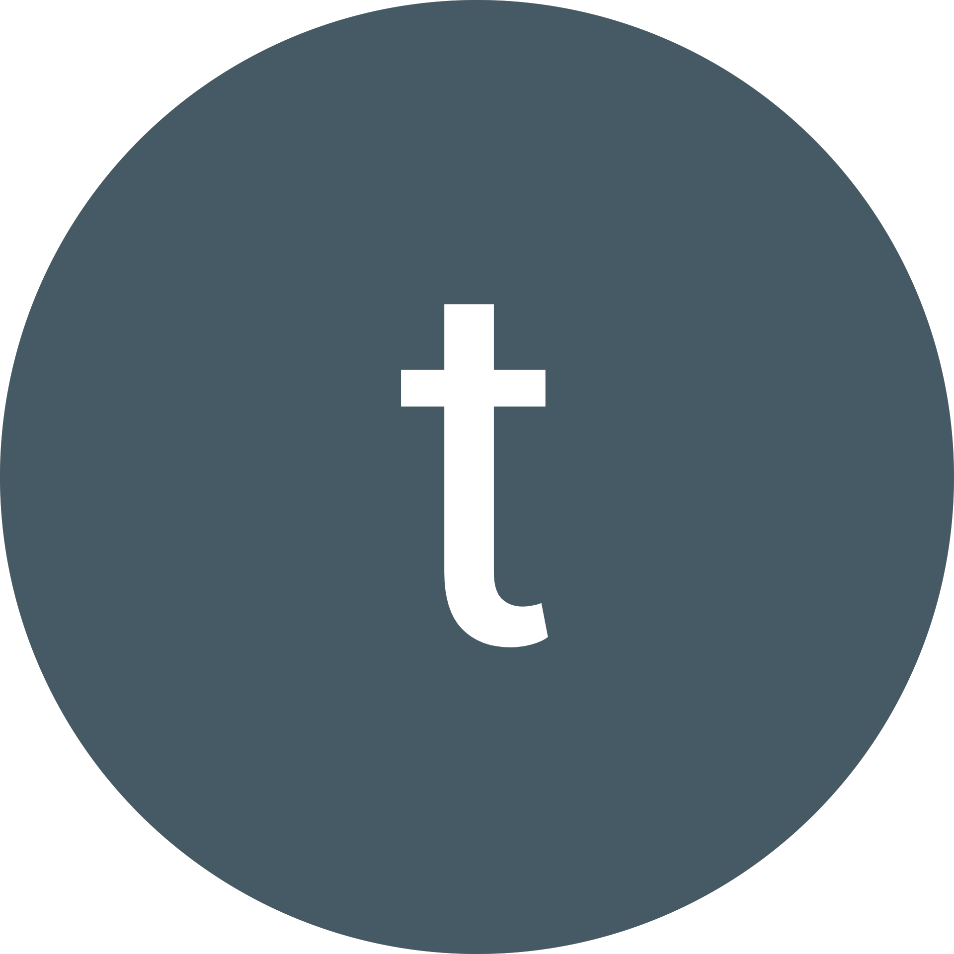 blue letter t