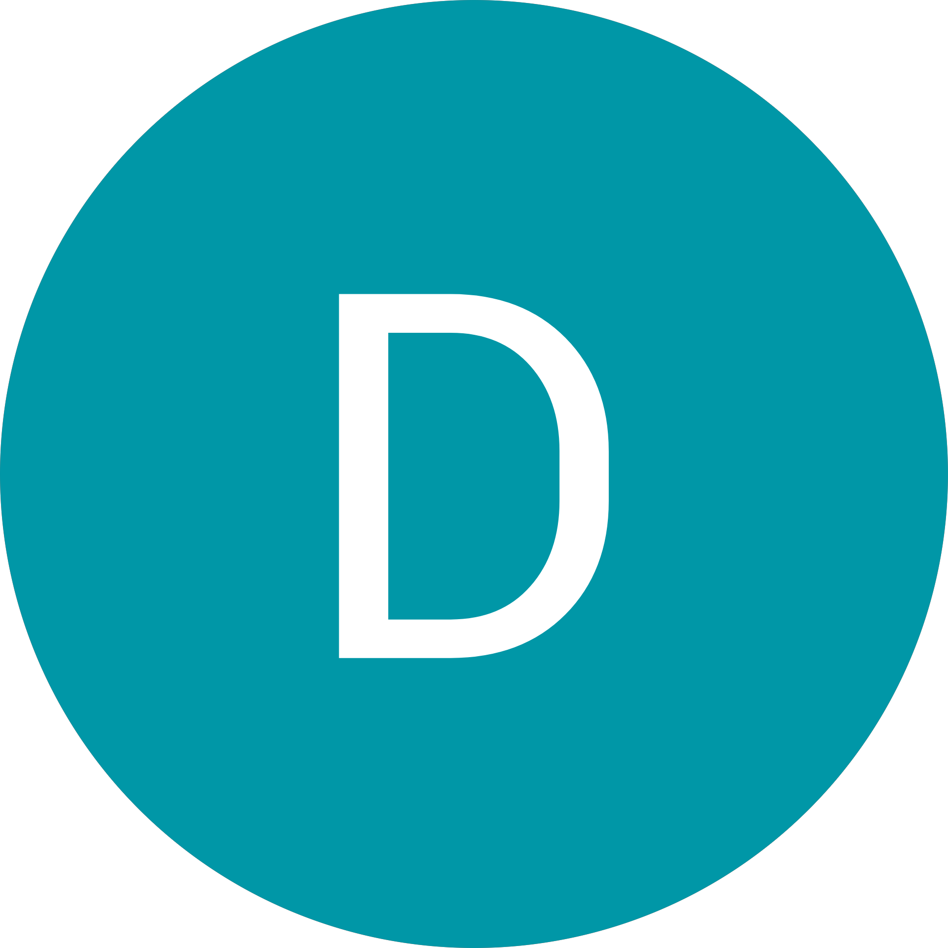Teal Letter D