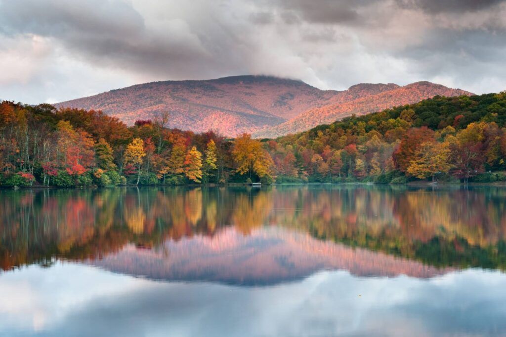 Autumn Mountain Reflections North Carolina Grandfather Mountain Price Lake Blue Ridge Parkway Attraction