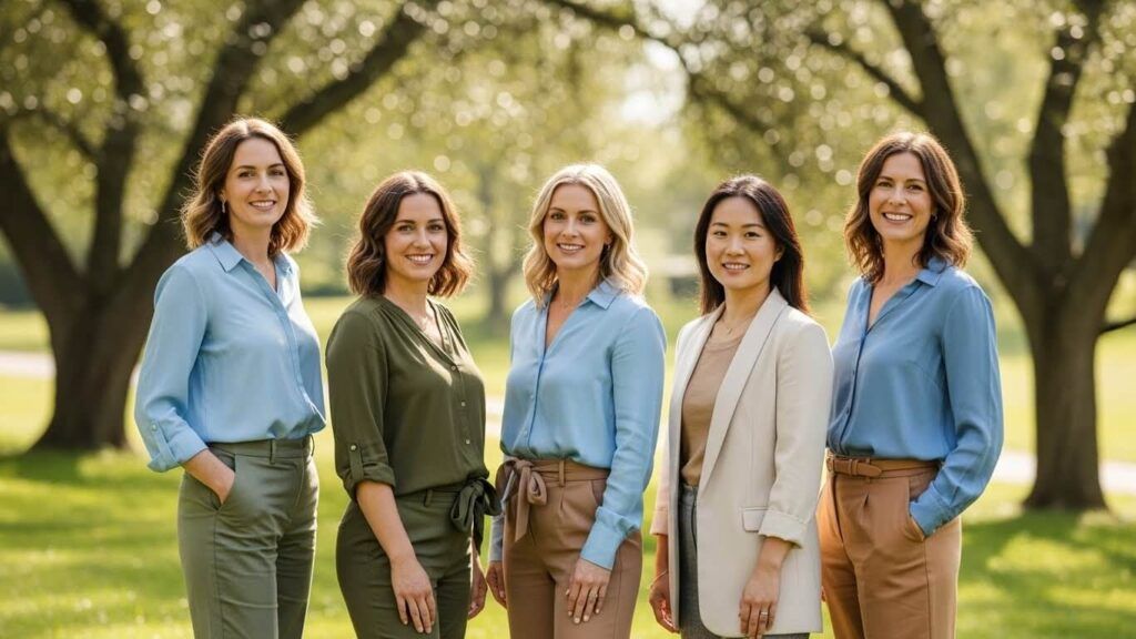 group of women photo in the park