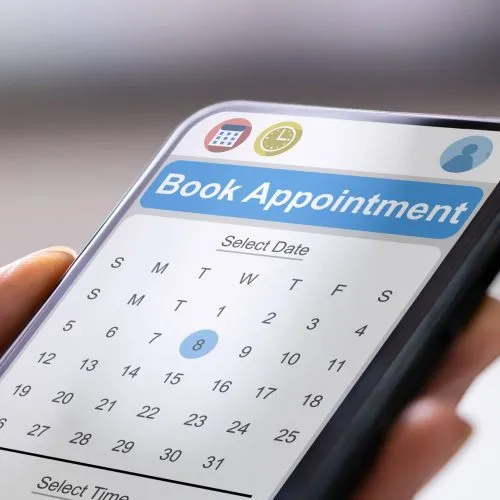 Booking Meeting Calendar Appointment On Mobile Phone
