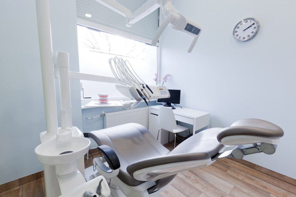 Dentist's office. Dental equipment in modern, clean interior