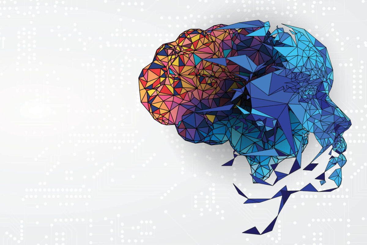 Abstract human brain. Artificial intelligence new technology