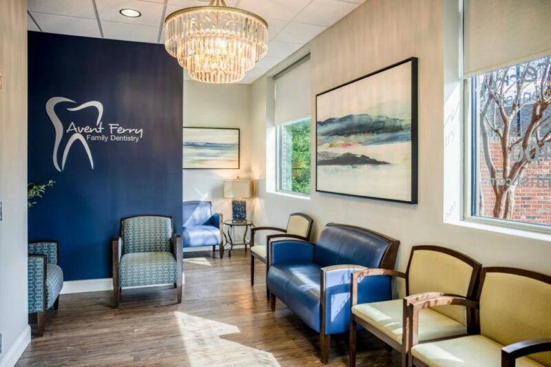 Avent Ferry Family Dentistry waiting area