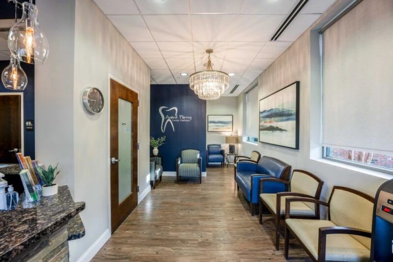 Avent Ferry Family Dentistry waiting area