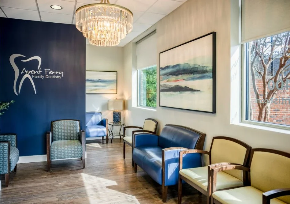Avent Ferry Family Dentistry waiting area