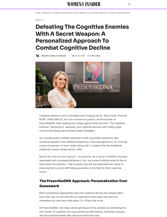 Womens insider Article