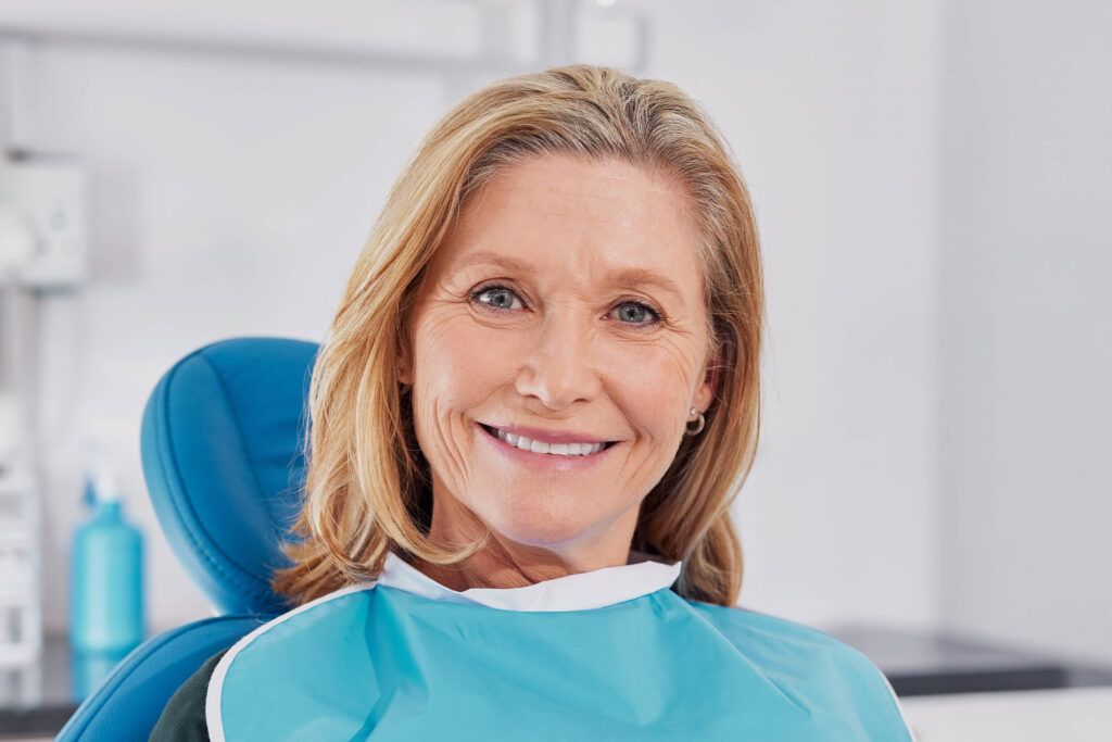 senior woman on dental clinic
