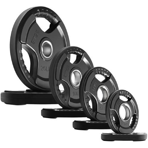 RitFit Olympic Rubber Grip Plates for Barbell