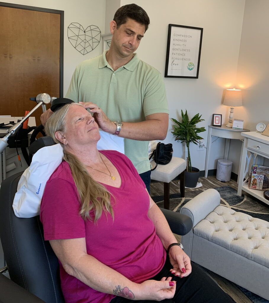 neuronavigation technology to precisely guide the TMS