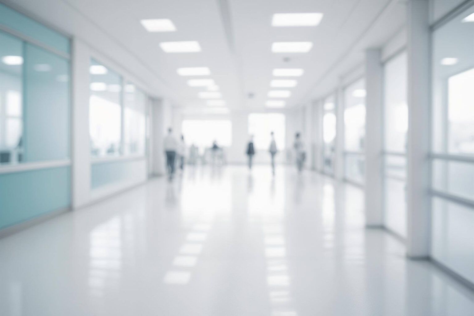 Blurred interior of hospital