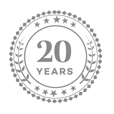 20th-anniversary badge